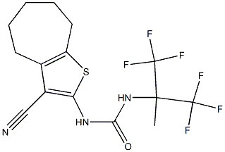 N-(3-cyano-5,6,7,8-tetrahydro-4H-cyclohepta[b]thien-2-yl)-N'-[2,2,2-trifluoro-1-methyl-1-(trifluoromethyl)ethyl]urea