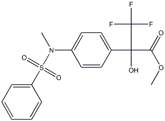 methyl 3,3,3-trifluoro-2-hydroxy-2-{4-[methyl(phenylsulfonyl)amino]phenyl}propanoate Structure