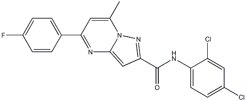 N-(2,4-dichlorophenyl)-5-(4-fluorophenyl)-7-methylpyrazolo[1,5-a]pyrimidine-2-carboxamide Struktur