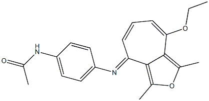 N-{4-[(8-ethoxy-1,3-dimethyl-4H-cyclohepta[c]furan-4-ylidene)amino]phenyl}acetamide Structure