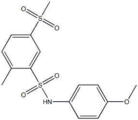 N-(4-methoxyphenyl)-2-methyl-5-(methylsulfonyl)benzenesulfonamide Structure