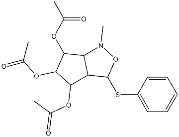 4,5-bis(acetyloxy)-1-methyl-3-(phenylsulfanyl)hexahydro-1H-cyclopenta[c]isoxazol-6-yl acetate