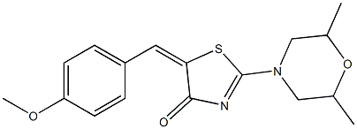 2-(2,6-dimethyl-4-morpholinyl)-5-(4-methoxybenzylidene)-1,3-thiazol-4(5H)-one
