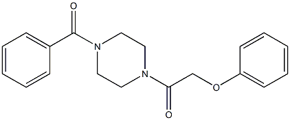 1-benzoyl-4-(phenoxyacetyl)piperazine Struktur