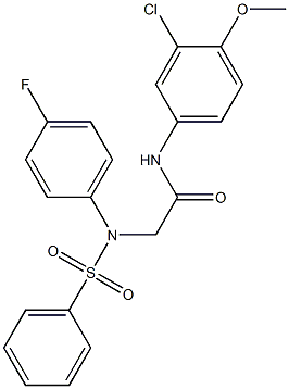 N-(3-chloro-4-methoxyphenyl)-2-[4-fluoro(phenylsulfonyl)anilino]acetamide