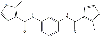 2-methyl-N-{3-[(2-methyl-3-furoyl)amino]phenyl}-3-furamide 结构式