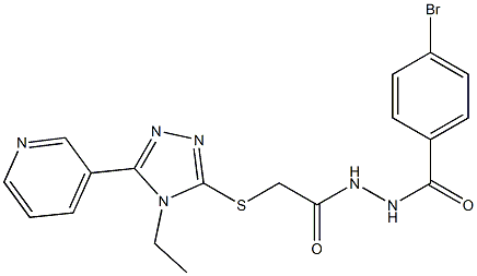 N'-[(4-bromophenyl)carbonyl]-2-[(4-ethyl-5-pyridin-3-yl-4H-1,2,4-triazol-3-yl)sulfanyl]acetohydrazide