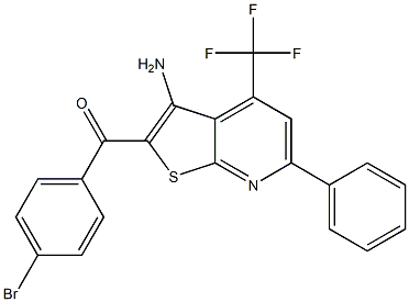 [3-amino-6-phenyl-4-(trifluoromethyl)thieno[2,3-b]pyridin-2-yl](4-bromophenyl)methanone