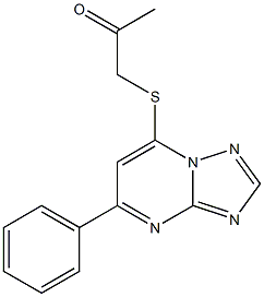 1-[(5-phenyl[1,2,4]triazolo[1,5-a]pyrimidin-7-yl)sulfanyl]acetone Struktur