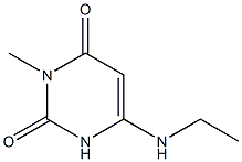 6-(ethylamino)-3-methyl-2,4(1H,3H)-pyrimidinedione 结构式