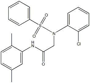  2-[2-chloro(phenylsulfonyl)anilino]-N-(2,5-dimethylphenyl)acetamide