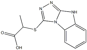 2-(9H-[1,2,4]triazolo[4,3-a]benzimidazol-3-ylsulfanyl)propanoic acid 化学構造式