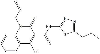1-allyl-4-hydroxy-2-oxo-N-(5-propyl-1,3,4-thiadiazol-2-yl)-1,2-dihydroquinoline-3-carboxamide,,结构式