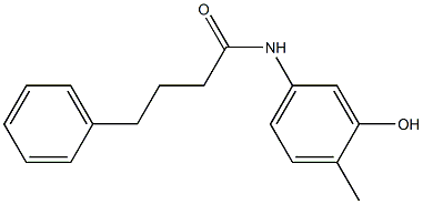 N-(3-hydroxy-4-methylphenyl)-4-phenylbutanamide,,结构式