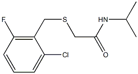 2-[(2-chloro-6-fluorobenzyl)sulfanyl]-N-isopropylacetamide,,结构式