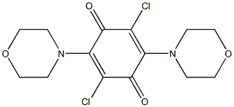 2,5-dichloro-3,6-di(4-morpholinyl)benzo-1,4-quinone Structure