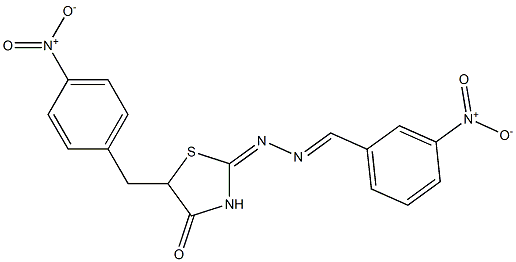 3-nitrobenzaldehyde (5-{4-nitrobenzyl}-4-oxo-1,3-thiazolidin-2-ylidene)hydrazone