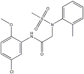 N-(5-chloro-2-methoxyphenyl)-2-[2-methyl(methylsulfonyl)anilino]acetamide