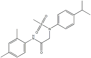 N-(2,4-dimethylphenyl)-2-[4-isopropyl(methylsulfonyl)anilino]acetamide Structure