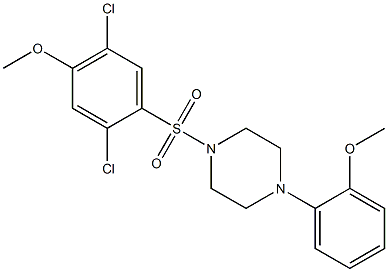 1-[(2,5-dichloro-4-methoxyphenyl)sulfonyl]-4-(2-methoxyphenyl)piperazine Structure