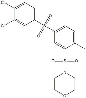 3,4-dichlorophenyl 4-methyl-3-(4-morpholinylsulfonyl)phenyl sulfone Structure