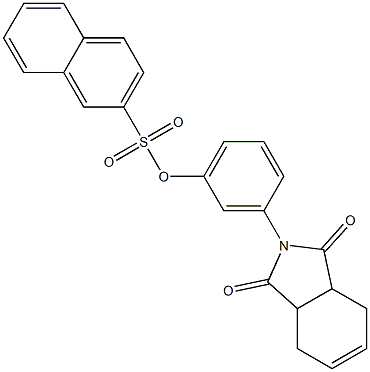 3-(1,3-dioxo-1,3,3a,4,7,7a-hexahydro-2H-isoindol-2-yl)phenyl 2-naphthalenesulfonate Structure