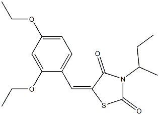 3-sec-butyl-5-(2,4-diethoxybenzylidene)-1,3-thiazolidine-2,4-dione Structure