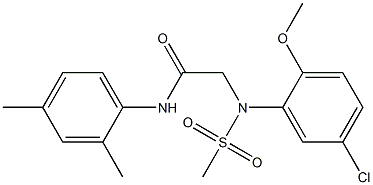  2-[5-chloro-2-methoxy(methylsulfonyl)anilino]-N-(2,4-dimethylphenyl)acetamide