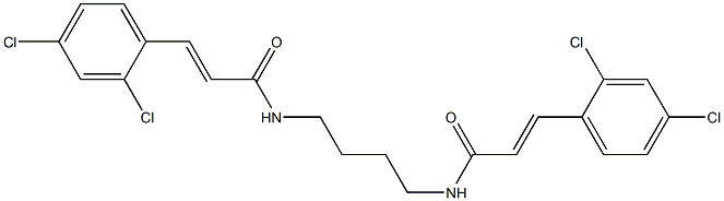 3-(2,4-dichlorophenyl)-N-(4-{[3-(2,4-dichlorophenyl)acryloyl]amino}butyl)acrylamide Structure