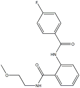 2-[(4-fluorobenzoyl)amino]-N-(2-methoxyethyl)benzamide Struktur