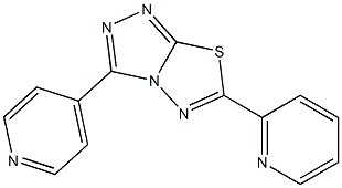6-(2-pyridinyl)-3-(4-pyridinyl)[1,2,4]triazolo[3,4-b][1,3,4]thiadiazole 结构式