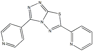 6-(2-pyridinyl)-3-(4-pyridinyl)[1,2,4]triazolo[3,4-b][1,3,4]thiadiazole,,结构式