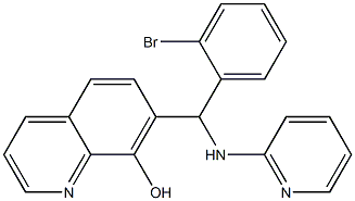 7-[(2-bromophenyl)(2-pyridinylamino)methyl]-8-quinolinol,,结构式