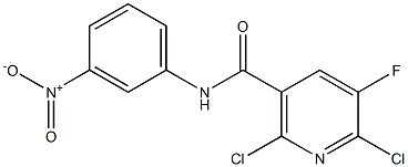 2,6-dichloro-5-fluoro-N-{3-nitrophenyl}nicotinamide Structure