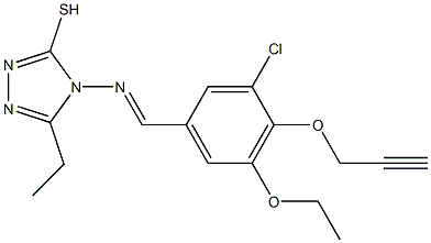 4-{[3-chloro-5-ethoxy-4-(2-propynyloxy)benzylidene]amino}-5-ethyl-4H-1,2,4-triazol-3-yl hydrosulfide