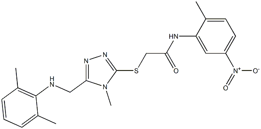 2-[(5-{[(2,6-dimethylphenyl)amino]methyl}-4-methyl-4H-1,2,4-triazol-3-yl)sulfanyl]-N-{5-nitro-2-methylphenyl}acetamide