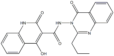 4-hydroxy-2-oxo-N-(4-oxo-2-propylquinazolin-3(4H)-yl)-1,2-dihydroquinoline-3-carboxamide