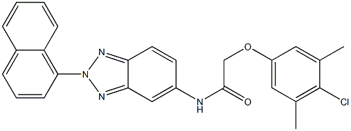 2-(4-chloro-3,5-dimethylphenoxy)-N-[2-(1-naphthyl)-2H-1,2,3-benzotriazol-5-yl]acetamide|