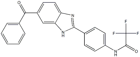 N-[4-(6-benzoyl-1H-benzimidazol-2-yl)phenyl]-2,2,2-trifluoroacetamide Structure