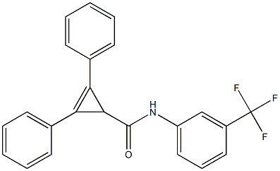 2,3-diphenyl-N-[3-(trifluoromethyl)phenyl]-2-cyclopropene-1-carboxamide 化学構造式