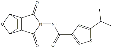 N-(3,5-dioxo-10-oxa-4-azatricyclo[5.2.1.0~2,6~]dec-4-yl)-5-isopropyl-3-thiophenecarboxamide Structure