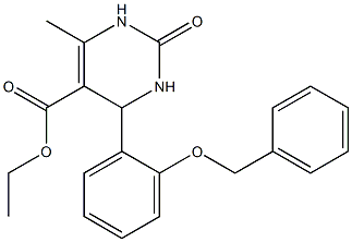 ethyl 4-[2-(benzyloxy)phenyl]-6-methyl-2-oxo-1,2,3,4-tetrahydro-5-pyrimidinecarboxylate Structure