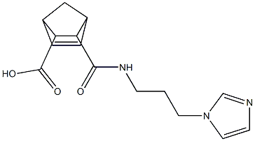 3-({[3-(1H-imidazol-1-yl)propyl]amino}carbonyl)bicyclo[2.2.1]hept-5-ene-2-carboxylic acid Struktur