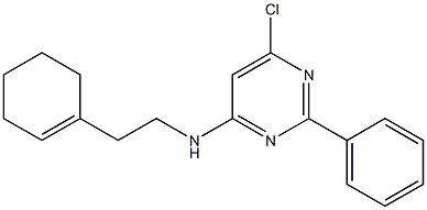 N-(6-chloro-2-phenyl-4-pyrimidinyl)-N-[2-(1-cyclohexen-1-yl)ethyl]amine Struktur