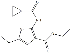 ethyl 2-[(cyclopropylcarbonyl)amino]-5-ethyl-3-thiophenecarboxylate Structure