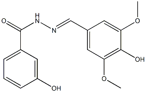 3-hydroxy-N'-(4-hydroxy-3,5-dimethoxybenzylidene)benzohydrazide Structure