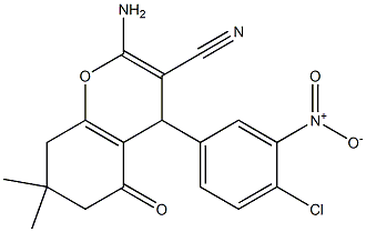 2-amino-4-{4-chloro-3-nitrophenyl}-7,7-dimethyl-5-oxo-5,6,7,8-tetrahydro-4H-chromene-3-carbonitrile