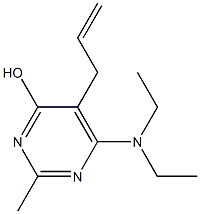 5-allyl-6-(diethylamino)-2-methyl-4-pyrimidinol Struktur
