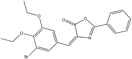 4-(3-bromo-4,5-diethoxybenzylidene)-2-phenyl-1,3-oxazol-5(4H)-one Structure