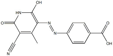 4-[(5-cyano-2-hydroxy-4-methyl-6-oxo-1,6-dihydro-3-pyridinyl)diazenyl]benzoic acid